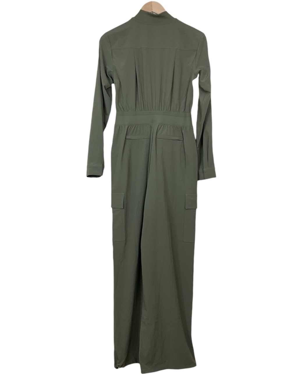 Athleta Brooklyn Long Sleeve Jumpsuit In Green Size 0 - Picture 4 of 7